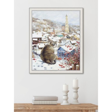 Reproduction of the picture "Gorodok", 40x50, frame (45-A355)-3