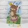 Picture on numbers for children on the subframe "Bear on the swing", 20 x 30 cm
