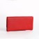 Women's wallet on the button, red color