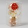 Set of balls plastic D-8 cm, 2 pcs "Fiesta" leaflets, gold