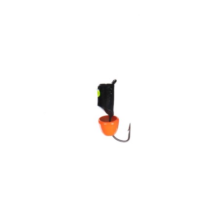 Mormyshka column black, lime of the eye + red bell, weight 1.5 g-1