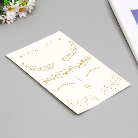 Tattoo on the body Gold "Freckle Spits" 26x14.5 cm-1