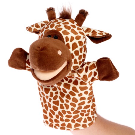 Soft toy on the hand "Giraffe", 26 cm-1