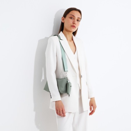Bag Cross-Bodi with a zipper, mint color-9