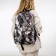 Youth backpack from textiles, 3 pockets, black/gray color