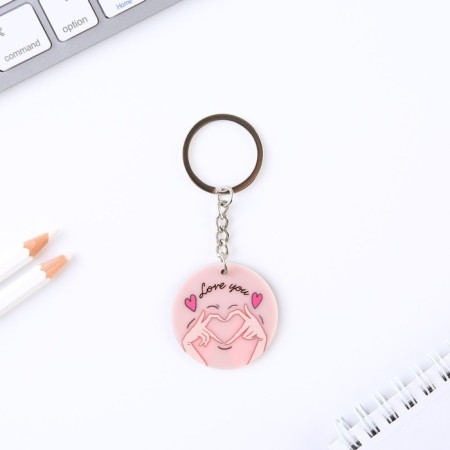 Acrylic key -keychain "Young beautiful", 7 x 12.5 cm-4