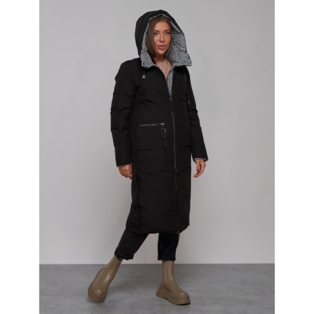 Coat insulated bilateral female, size 44, black color-4
