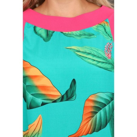 Sarafan female, size 52, turquoise color-12