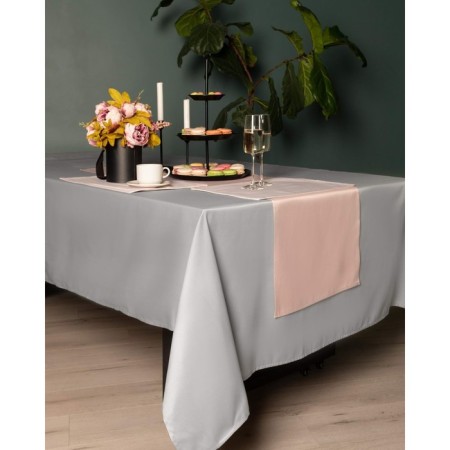 Tablecloth, size 140x180 cm, gray color