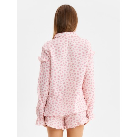 Female set (shirt, shorts) KAFTAN "Muslin: Pink Leopard" p. 40-42-3