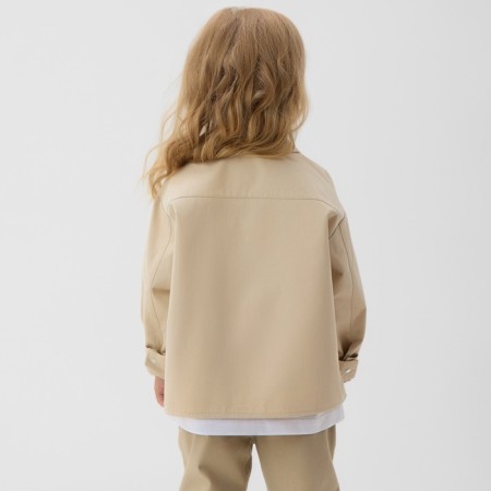 Children's shirt minku: jeans collection, beige color, height 152 cm-4