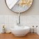 A set of accessories for the Jackie bathroom, 4 items (soap dish, soap dispenser, 2 glasses), white color