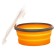 Folding container with a lid, 550 ml, orange color
