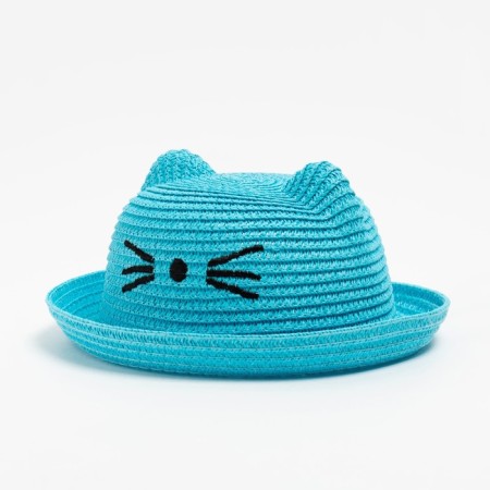 Hat for the girl Minaku "cat", col. Blue, river 50