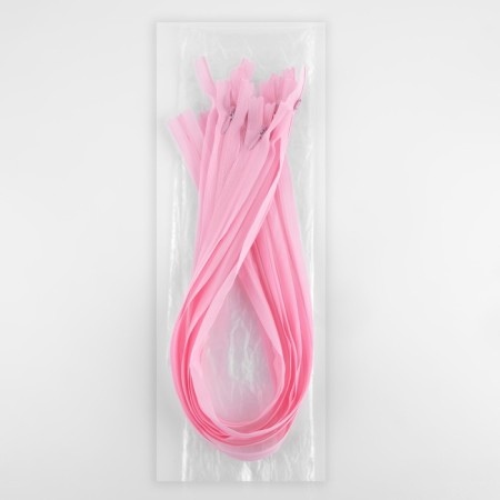 Lightning secret, No. 3, non -proceeding, locking machine, 60 cm, pink color-2
