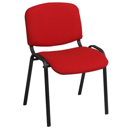 Stool "iso" the frame is black, the upholstery is red