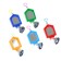 Bird toy mirror double with a metal bell No. 1 Mix flowers