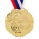 Prize medal 075, D = 7 cm. 2 place, tricolor. The color of evil. With a ribbon