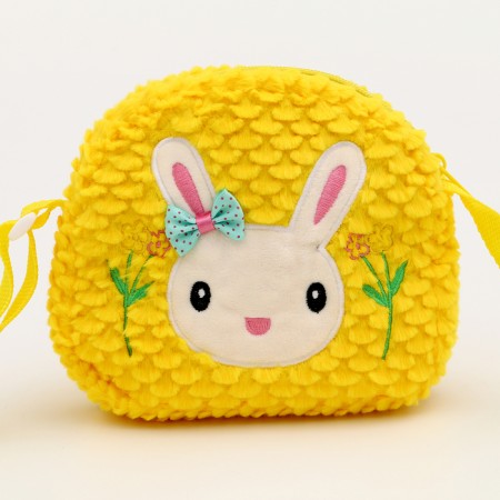 Children's bag "Bunny with a bow", 20 cm, yellow color-2