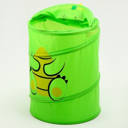 A basket for storing toys "dinosaurus" with handles and a lid, 55 x 33 x 33 cm, green-6
