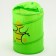 A basket for storing toys "dinosaurus" with handles and a lid, 55 x 33 x 33 cm, green