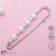 Pearlplane pins, 8 cm, white color in silver