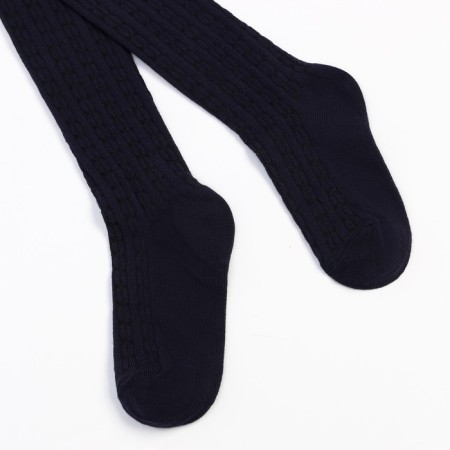 Pantyhose children's small braid, dark blue color, height 104-110-1