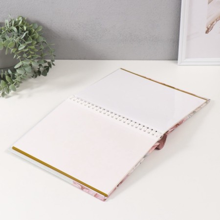 Photo album on 10 magnetic sheets 23x28 cm, int. Silk Peonies spiral peonies on silk-5