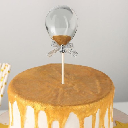 Topper for the Cake "Shar", 19 × 5 cm, silver color-2