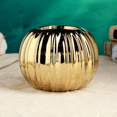 Kashpo "Lois" Golden, 15x15x11cm-1