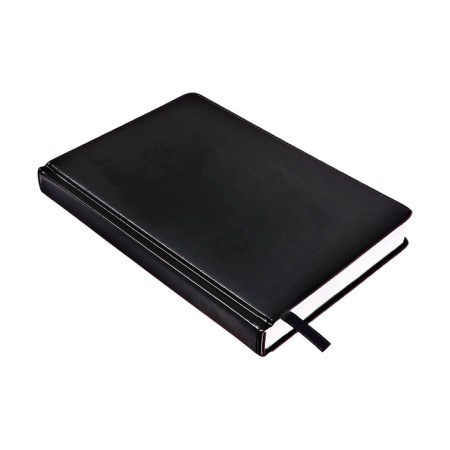 Diary of 2025 A5, 168 sheets in a ruler, leatherette "Nebraska", silver cut, black-3