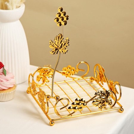 Salvet stand decorative "Grapes", 19 × 7 cm, gold color-1