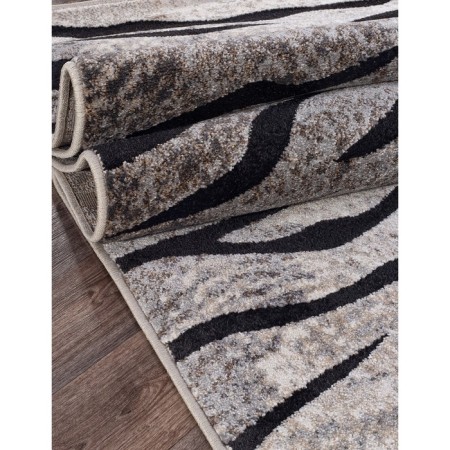 Rectangular carpet Merinos Ibiza, size 100x200 cm, color Beige-Black-1