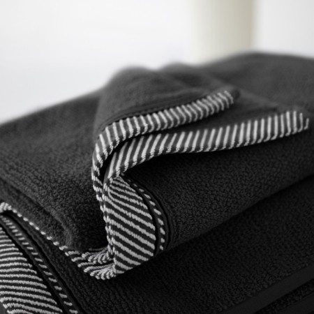 Terry towel Verossa FJord, 450 gr, size 70x140 cm, black color black