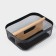 Universal Basket LADOM "Halves", rectangular, with a pen, 32.5 × 24.5 × 11.5 cm, black