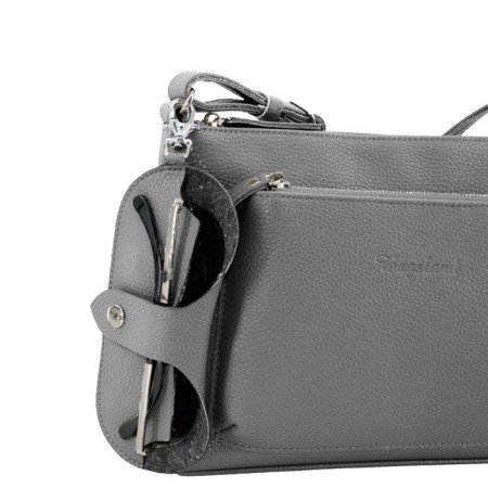 Base for glasses (V042-05550) genuine leather, gray, 1x30x14 cm-1