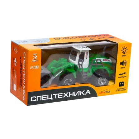 The inertial “loader” tractor, light effects, movable parts, green color-4