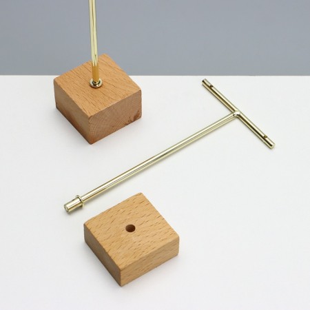 T-shaped earrings stand, set of 3 pcs., 16, 14, 11.5 cm, color gold-4