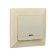 Luazon Lighting "Antei" switch, 10 A, 1 key, with backlight, hidden beige
