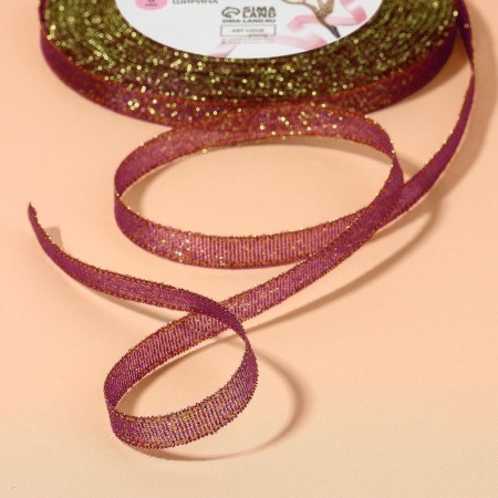 Brocade tape, 6 mm, 23 ± 1 m, lilac color No. 012-2