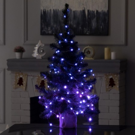 Smart garland “thread” 10 m Rosa, IP20, silver thread, 100 LED, control from the application, glow RGB, USB-5