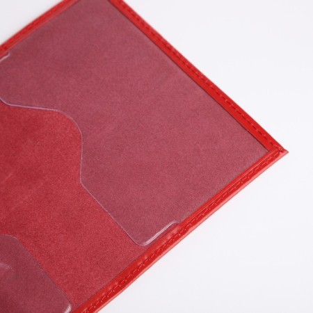 Passport cover, embossing, red glossy color-5
