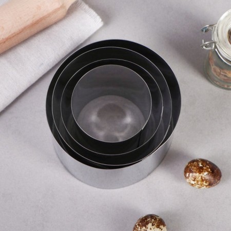 A set of baking forms and calculation "Circle", D-10, H-8.5 cm, 4 pcs-1