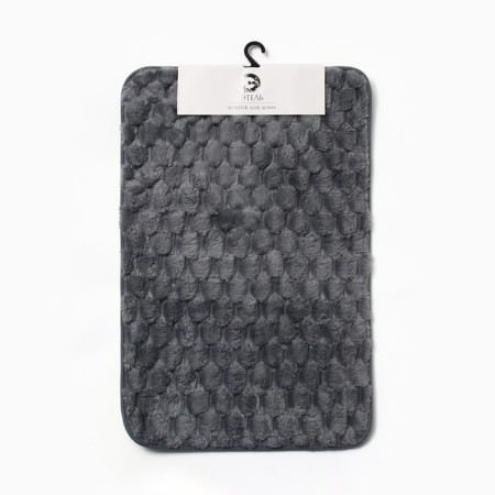 Bathroom mat Ethel "Rombs", col. Gray, 50x80 cm-3