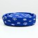 Lowcost Lyncost Round, Poplin, 40 x 40 x 12 cm, blue with crowns