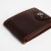 Male purse on a magnet, department for bills, for maps, brown color