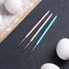 A set of confectionery brushes for decorating Konfinetta, 3 pcs