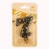 Candle in the Sanata cake, number "7", black with gold stars, 5.5 cm