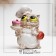 Figure "Owl in the cap" 8x5x5cm