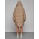 Coat insulated winter female, size 50, color light brown